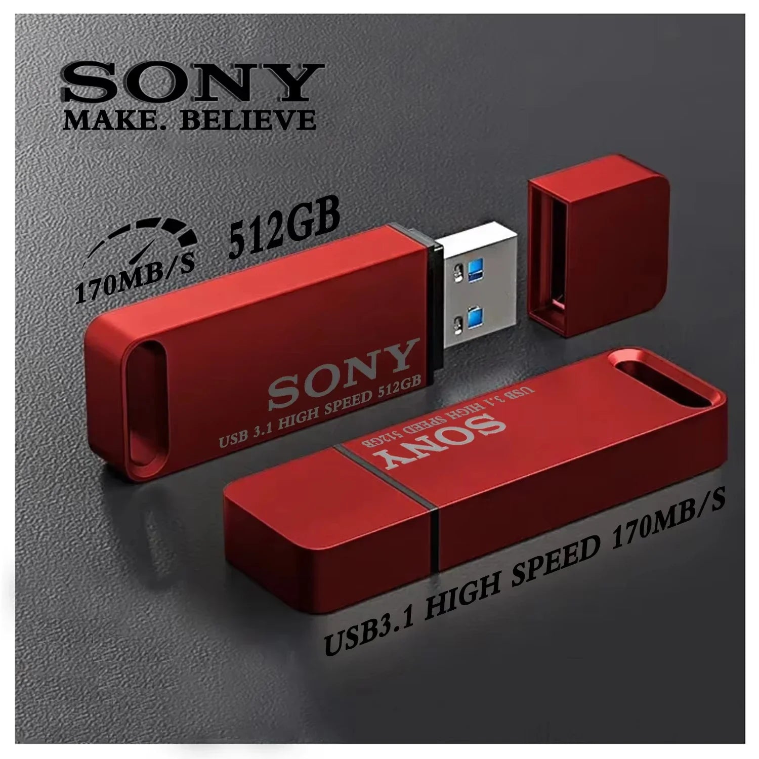 2TB SONY USB PenDrive High Speed Type C Flash Drive 1TB Metal Pendrive 512GB 256GB Portable Memoria USB Stick For Xiaomi Phone