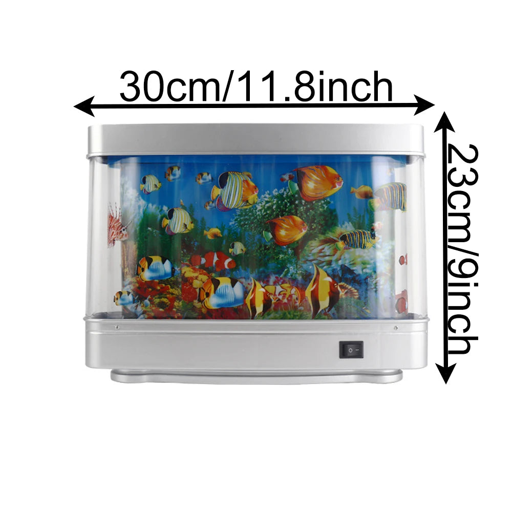 Desktop aquarium fish tank decorative light, USB dynamic fish tank decorative light, aquarium decorative theme ornaments, dynami