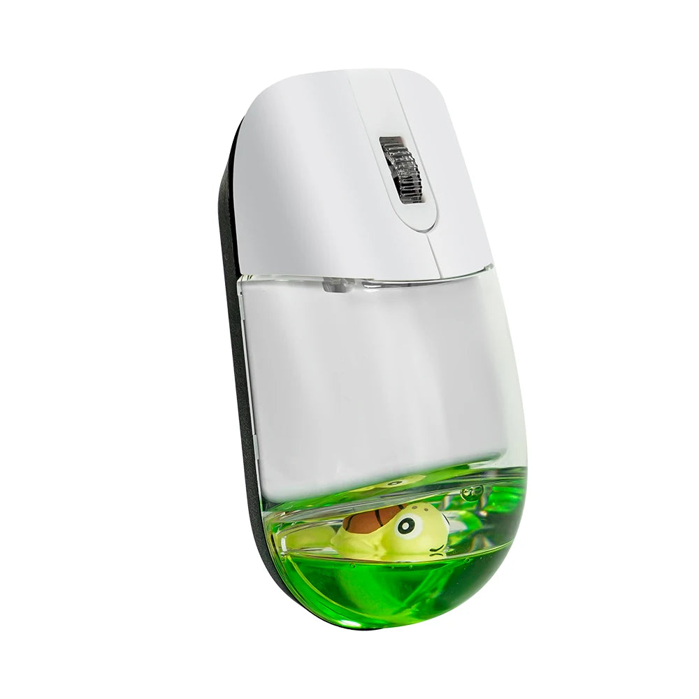 Frutiger Aero Aqua Liquid Mouse Cute Floating Aquarium Animal 2.4G+Bluetooth Wireless Optical Ocean Doll Mice For Laptop Desktop
