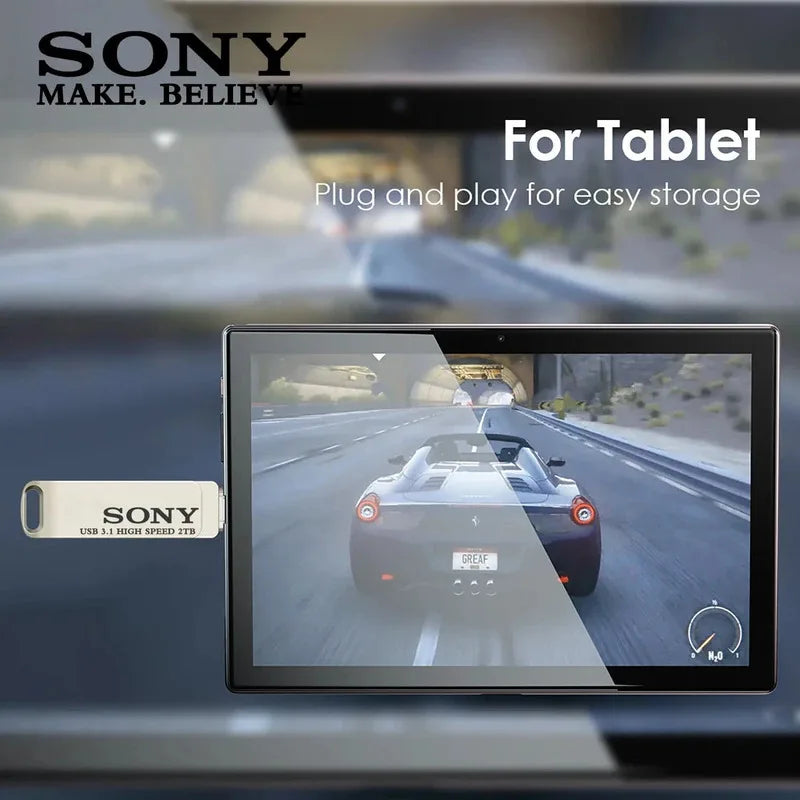 2TB SONY USB PenDrive High Speed Type C Flash Drive 1TB Metal Pendrive 512GB 256GB Portable Memoria USB Stick For Xiaomi Phone